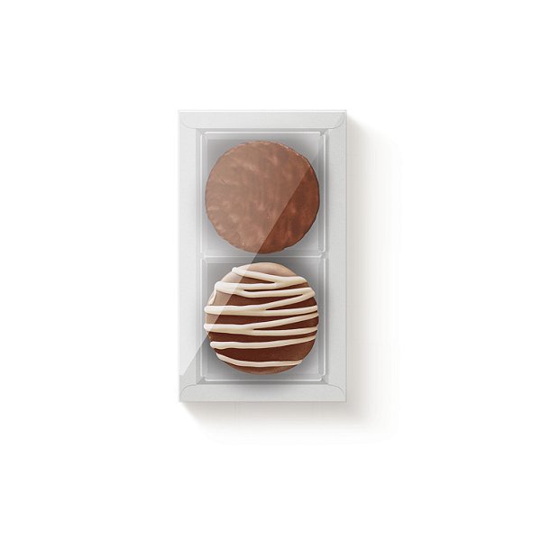 Caixa Para 2 Pão de Mel Branco 16,8x9,5x4cm - 10 Un