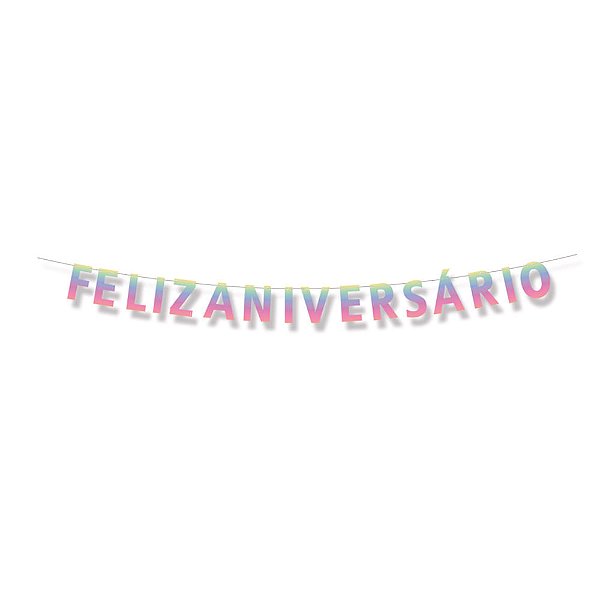 Faixa Feliz Aniversario Festa Galáxia