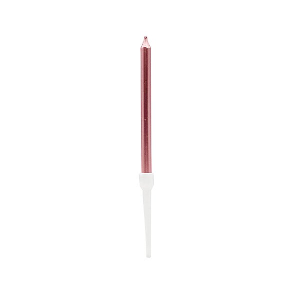 Velas Palito 12 cm Rosê Gold - 5 Un