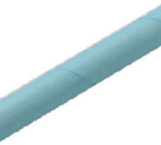 Canudo Papel Liso Azul Bebê - 20 Un