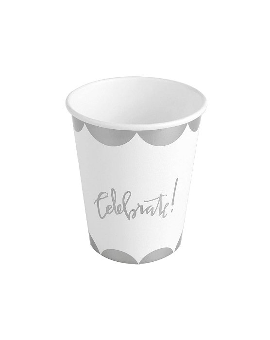 Copo de Papel Celebrate Prateado - SilverPlastic - 10 un