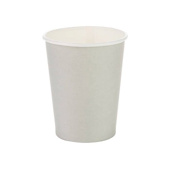 Copo de Papel 270ml Liso Prata - 10 Un