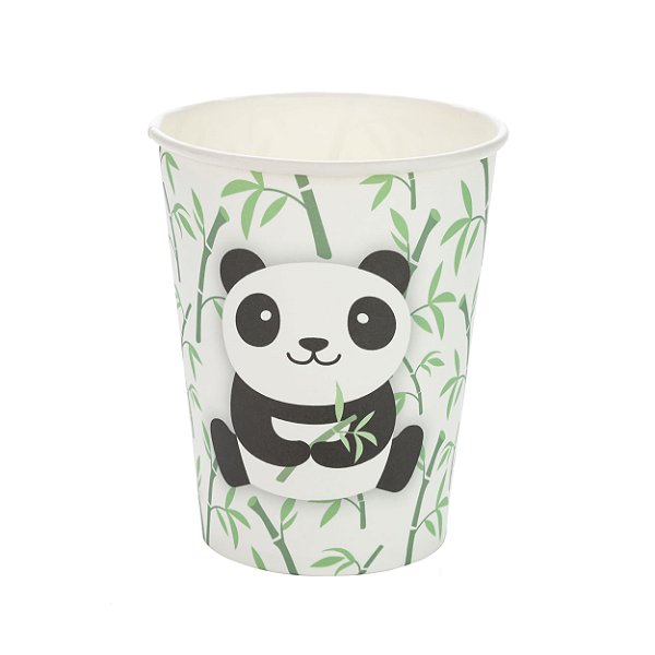 Copo de Papel 270ml Panda - 10 Un