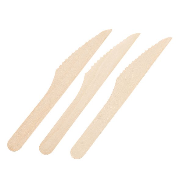 Talher Madeira Faca Natural - 10 Un
