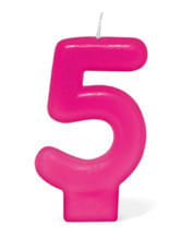 Vela Rosa Número 5