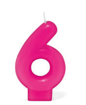 Vela Rosa Número 6