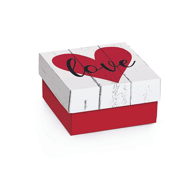 Mini Caixa Quadrada Meu Amor M 9,5x9,5x4 - 10 Un