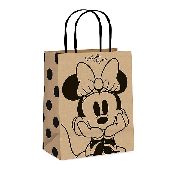 Sacola Papel Minnie Kraft M 26x19,5x9,5- 1 Un