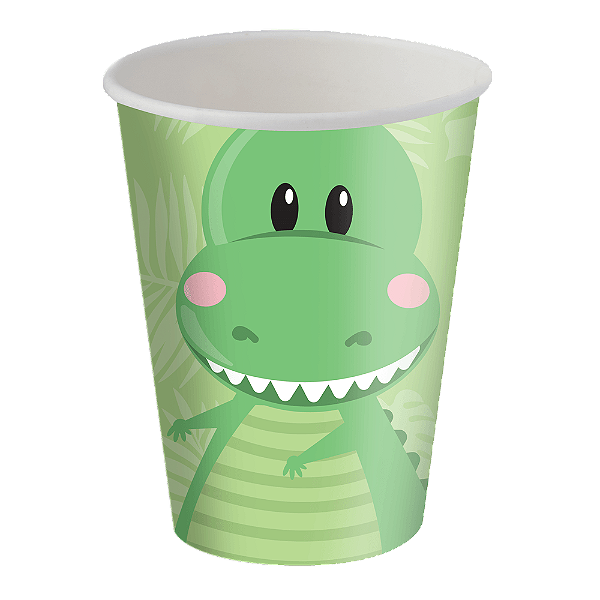 Copo Papel 200ml Festa Dino Baby - 8 Un