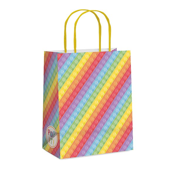 Sacola Papel Pop It (Fidget Toys) P - 10 Unidades