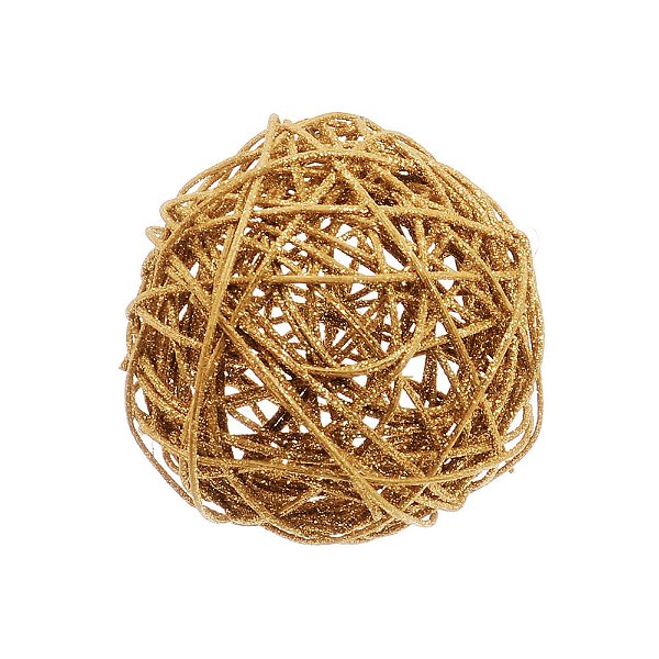Bola Rattan Ouro 10cm