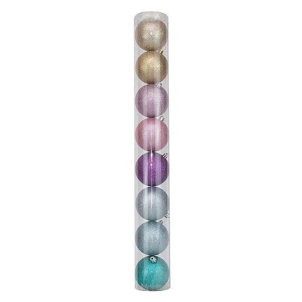 Bola Rainbow Glitter 8cm - 8 Un