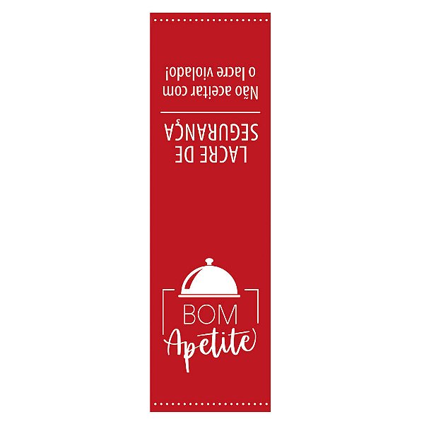 Lacre de Segurança Bom Apetite Vermelho 3X10 - 500 Um