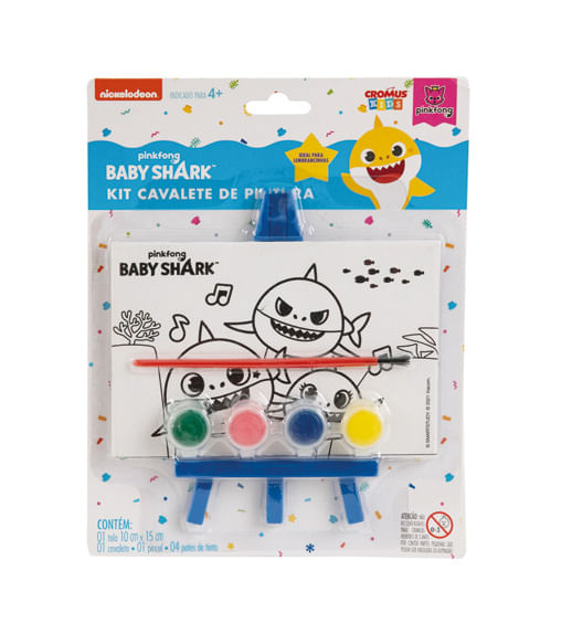 Lembrancinha Licenciada - Kit Cavalete para Pintura Baby Shark - 1 Un