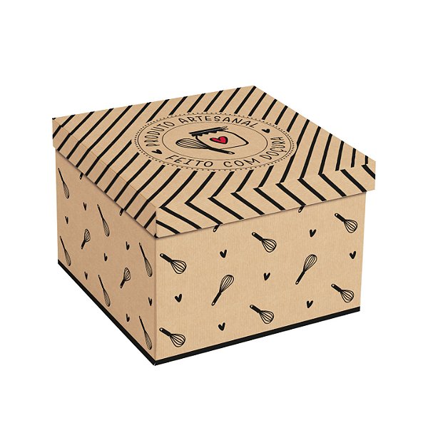 Caixa Surpresa para Brigadeiros Kraft Docura 9,7X9,7X8