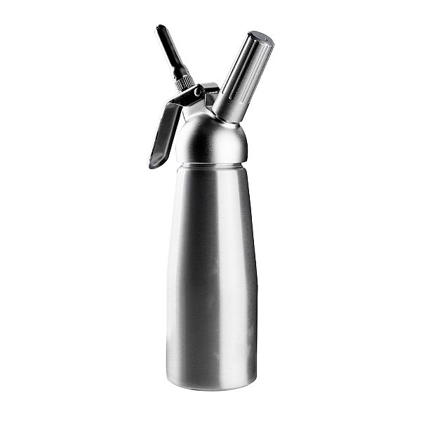 Garrafa Sifão Profissional Aço Inox 500 Ml 8X8X30cm - Cromus Allonsy