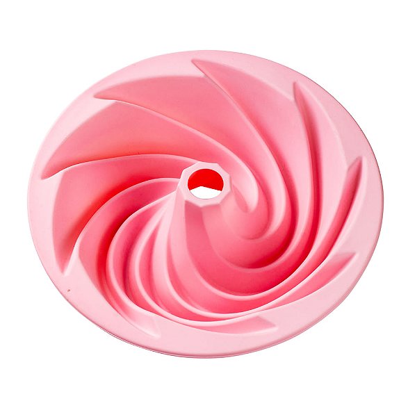Forma de Silicone 24,5X24,5X7,8cm Colors Espiral Rosa - Cromus Allonsy