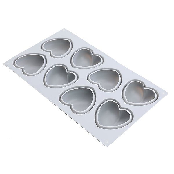 Forma de Silicone 29,5X17,6X4cm - Coração Liso - Cromus Allonsy