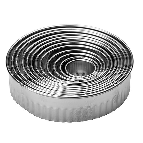 Cortador Frisado Aço Inox 12X12X5,5cm - 12 Un - Cromus Allonsy