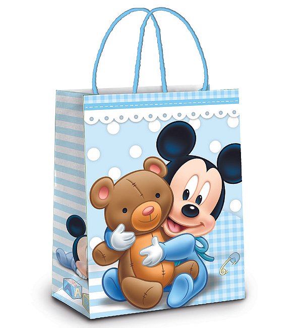 Sacola Laminada Mickey Baby P 21,5X15X8