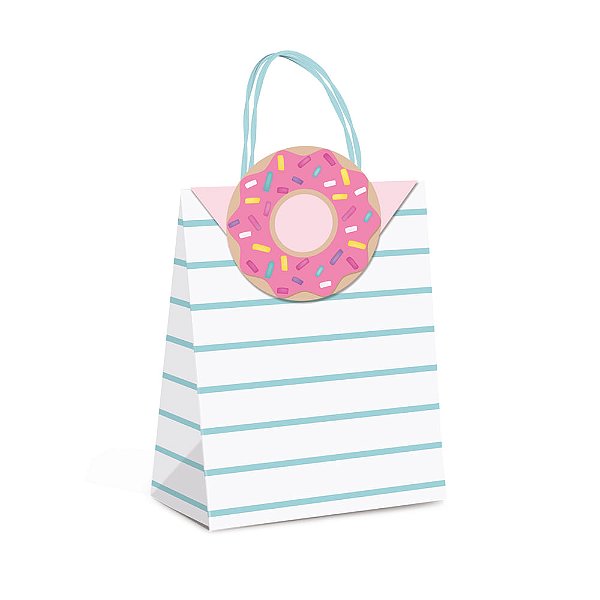 Sacola Papel com Fecha Donuts M 26X19,5X9,5