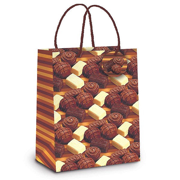 Sacola Papel Doux Chocolate P 21,5X15X8
