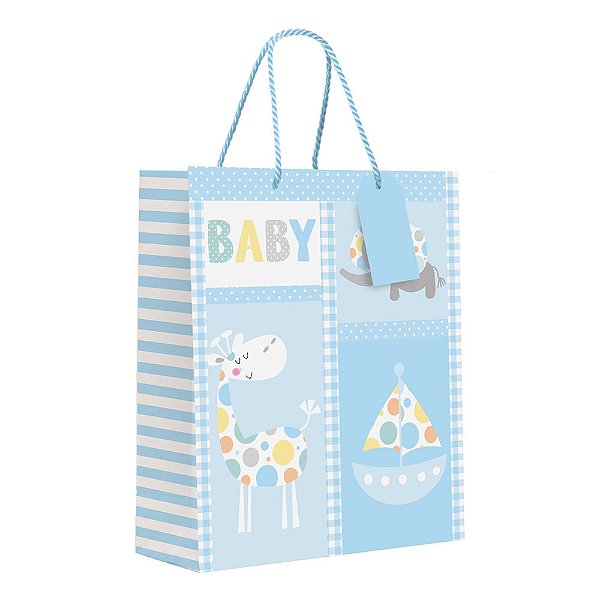 Sacola Premium Ternura Azul M 26X31X10