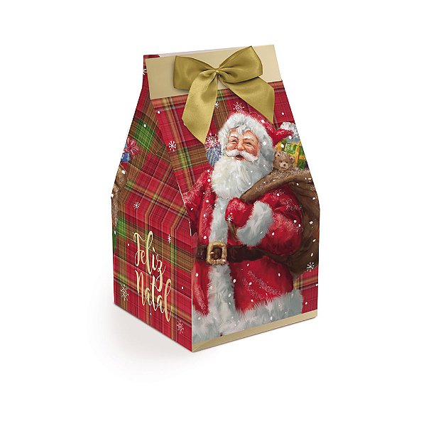Caixa Trapézio Para Panetone Noite Mágica G 14x14x22,4cm 500g - 10 Un