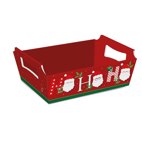 Cesta de Cartão Ho Ho Ho G 32X24X11
