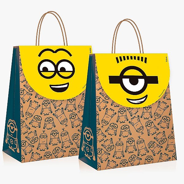 Sacola Ecológica com Aplique Minions P - Festcolor - 1Un