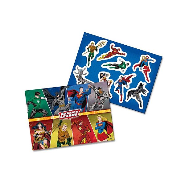 Kit Decorativo Liga da Justiça Ilustrada - Festcolor - 1Un