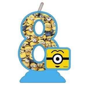 Vela Temática Minions Número 8 - Festcolor - 1Un