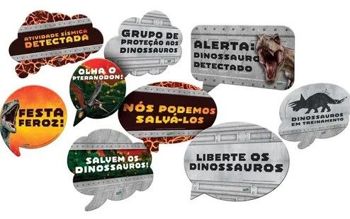 Kit Placas Jurassic World - Festcolor - 09Un