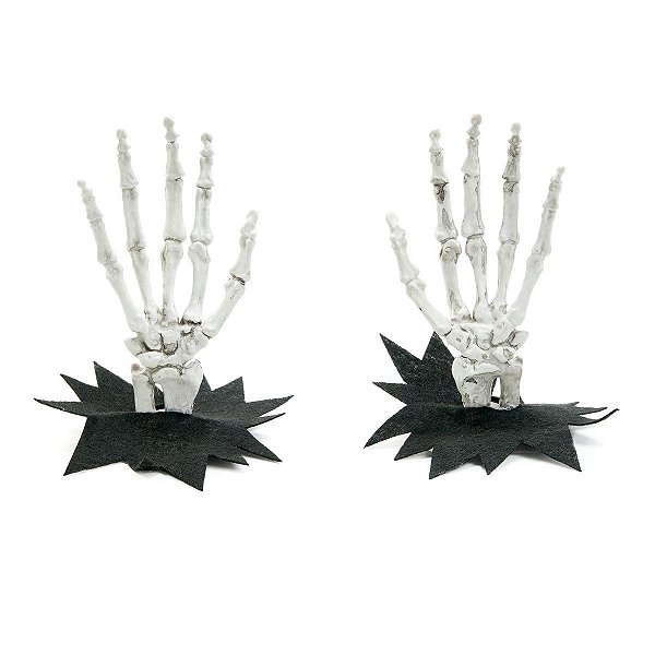 Mãos de Esqueleto Chamado da Morte Halloween 36cm - 1 Un