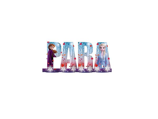 Decoração Lettering de Mesa Festa Frozen 2 - Regina