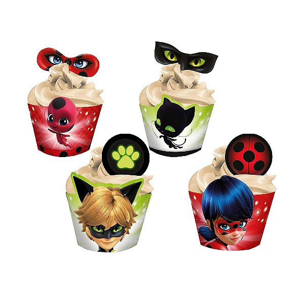 Cupcake Wrapper Festa Miraculous - 12 Unidades - Regina