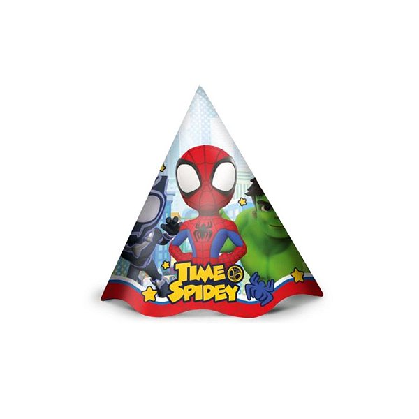 Chapéu de Aniversário - Spidey e Seus Amigos Espetaculares - 12 UN - Regina