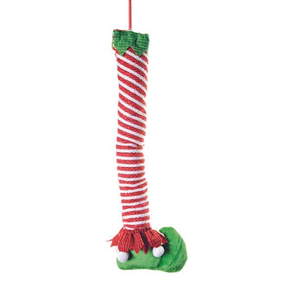 Pick Perna de Elfo Vermelho  Verde Branco  51cm (Elfos)  - 1 Un