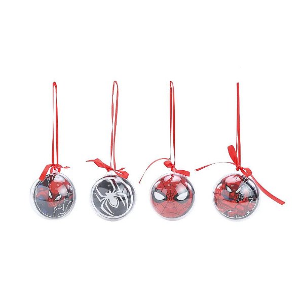 Bola Acrílica Spider Man 10cm - Jogo com 4 Peças