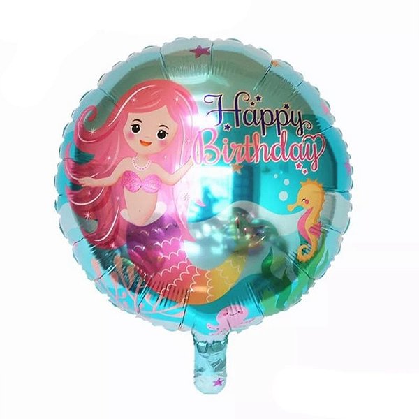 Balão Metalizado Sereia 40 cm