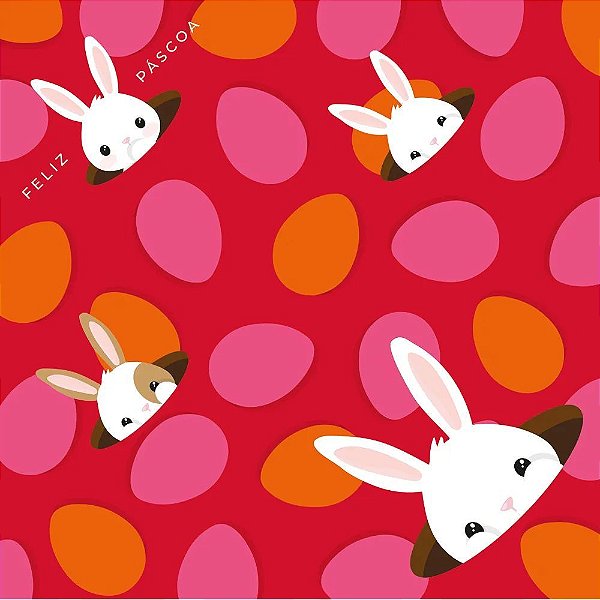 Express Coelhinho Sai da Toca Rosa 35x35 - 25 un