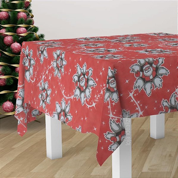 Toalha de Mesa TNT Estampada 140x220cm Papai Noel - 1 Un