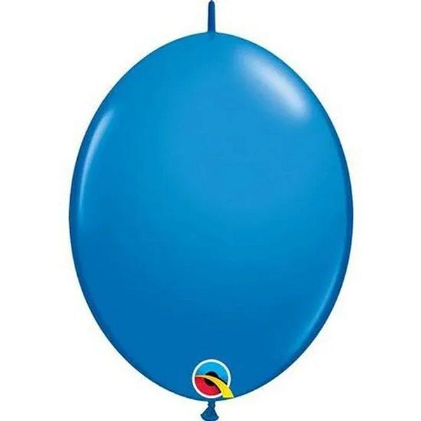 Balão Qualatex 12" - Q-Link Azul Escuro - Liso Látex - 50 Un