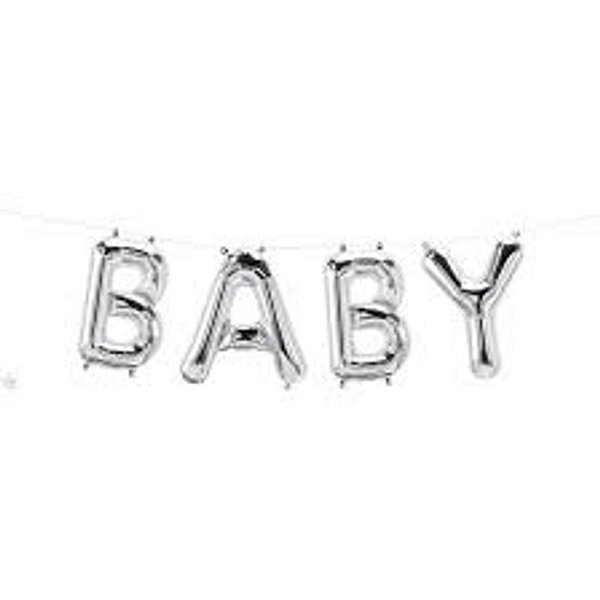 Balão Qualatex 16" - Kit - Baby Prata - 1 Un