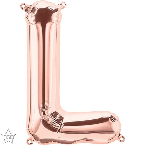 Balão Qualatex 34" - Letra - L Rosê - 1 Un