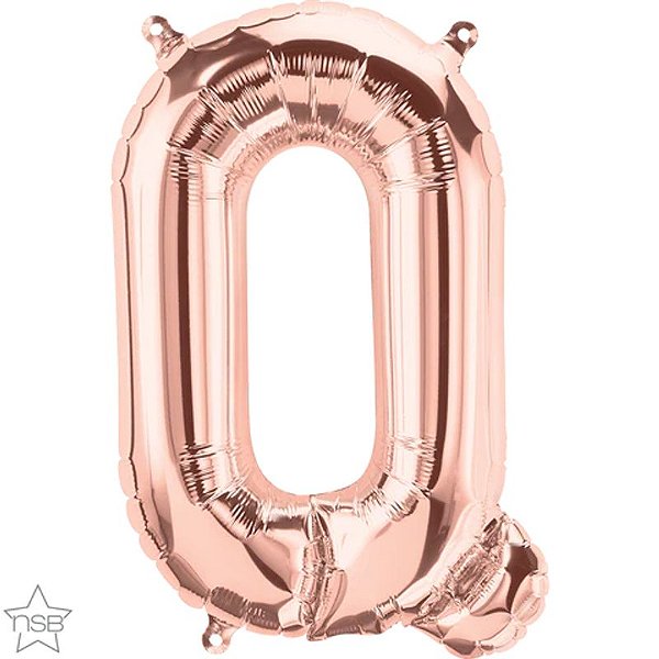 Balão Qualatex 34" - Letra - Q Rosê - 1 Un