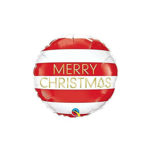 Balão Qualatex 18" - Redondo - Merry Christmas-Listras - 1 Un