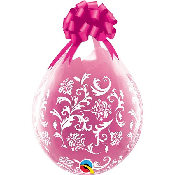 Balão Qualatex 18" - Transparente - Damask - 25 Un