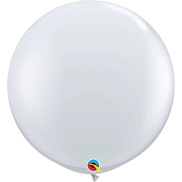 Balão Qualatex 3" - Redondo Diamante Transparente - Liso Látex - 2 Un
