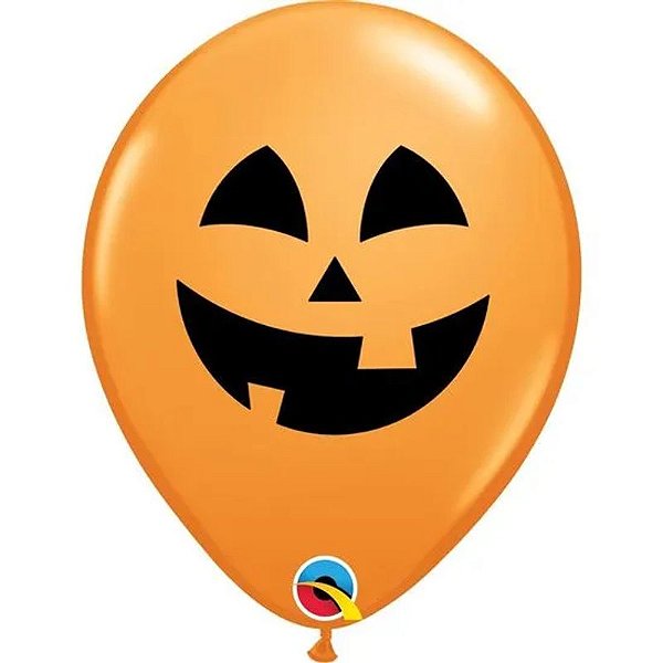 Balão Qualatex 11" - Redondo Laranja - Abobora Divertida - 50 Un